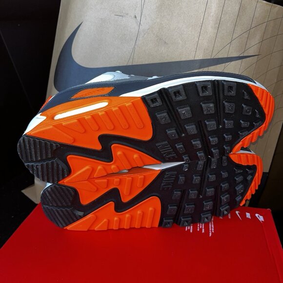 NEW Nike Air Max 90 White Safety Orange Black DM0029 108 Men’s Size 8.5 main image 5